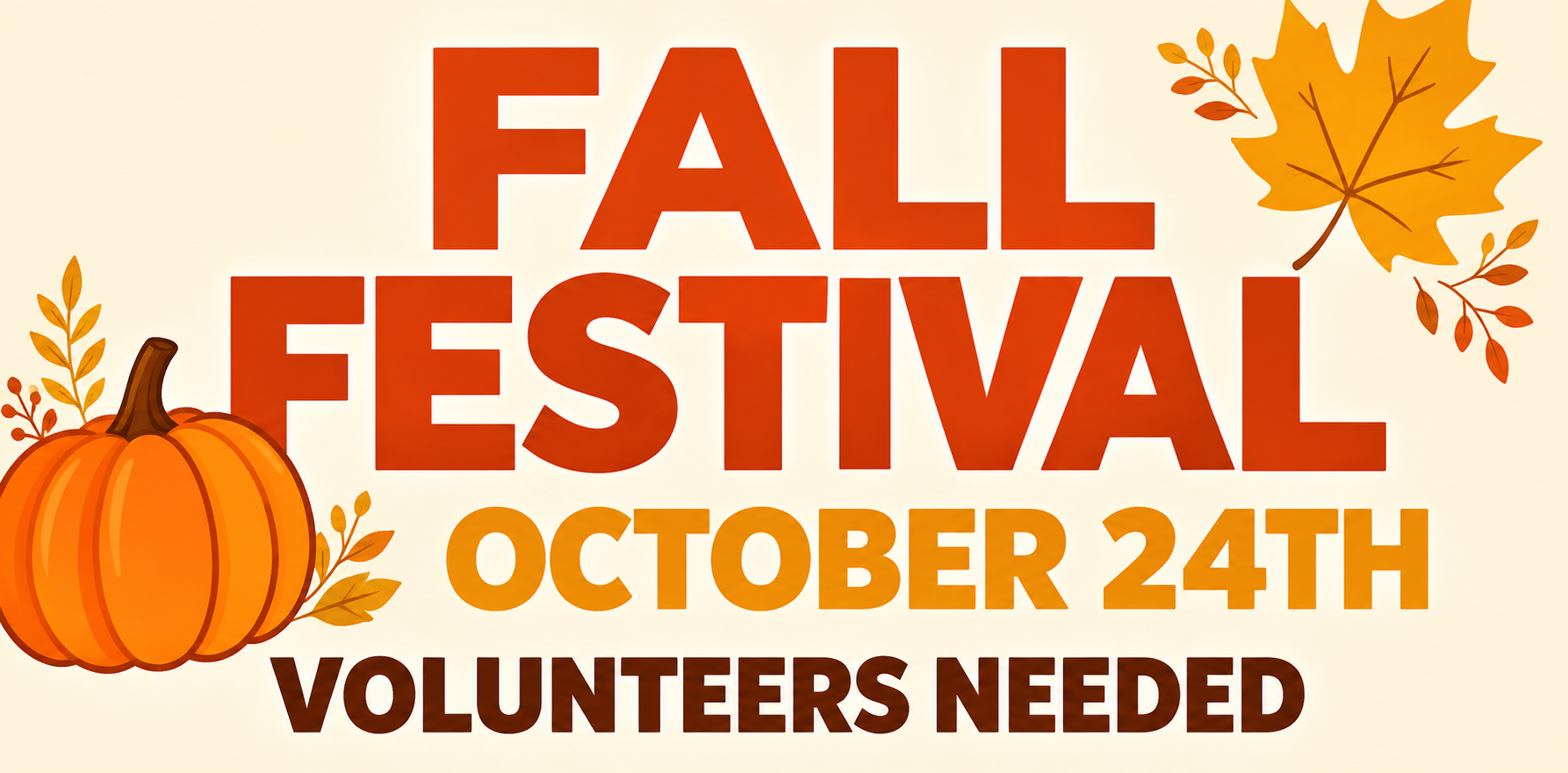 Fall Festival volunteer opportunities at Forcey Bible Church.